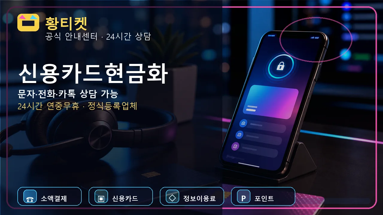신용카드현금화 황티켓 상담 전 확인 대표이미지