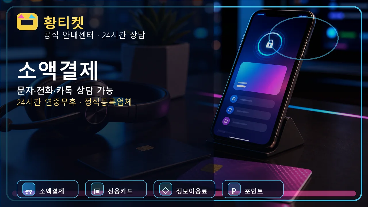 소액결제 황티켓 상담 전 확인 대표이미지