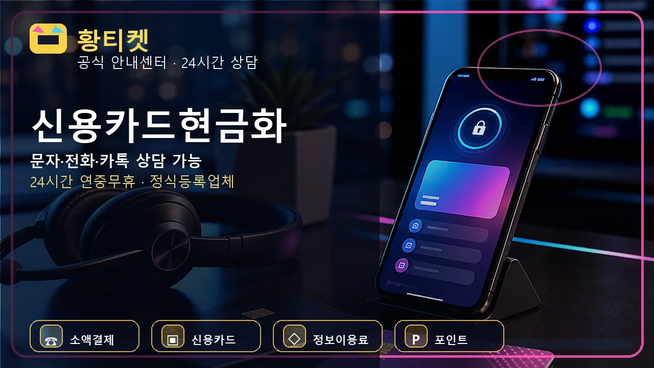 신용카드현금화 황티켓 상담 전 확인 대표이미지