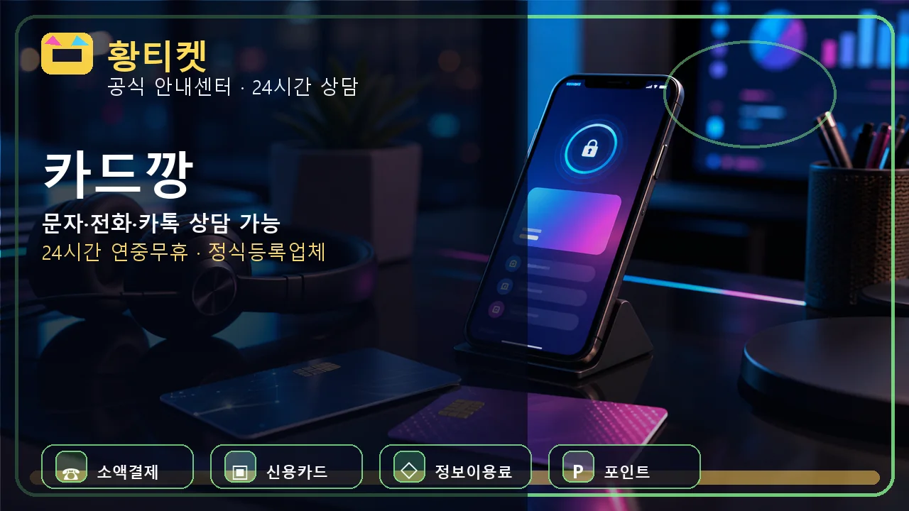 카드깡 황티켓 상담 전 확인 대표이미지