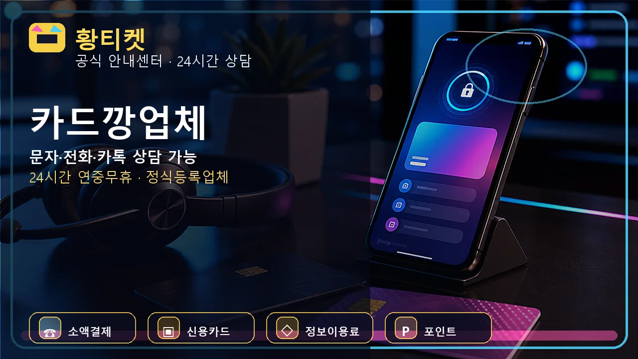 카드깡업체 황티켓 상담 전 확인 대표이미지