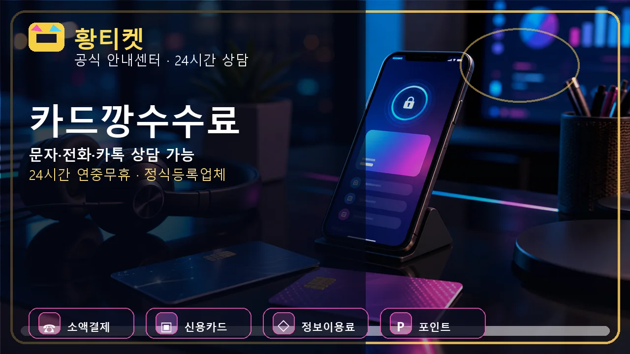 카드깡수수료 황티켓 상담 전 확인 대표이미지