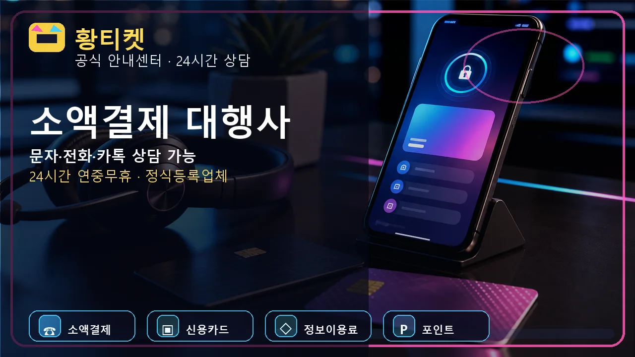 소액결제 대행사 황티켓 상담 전 확인 대표이미지