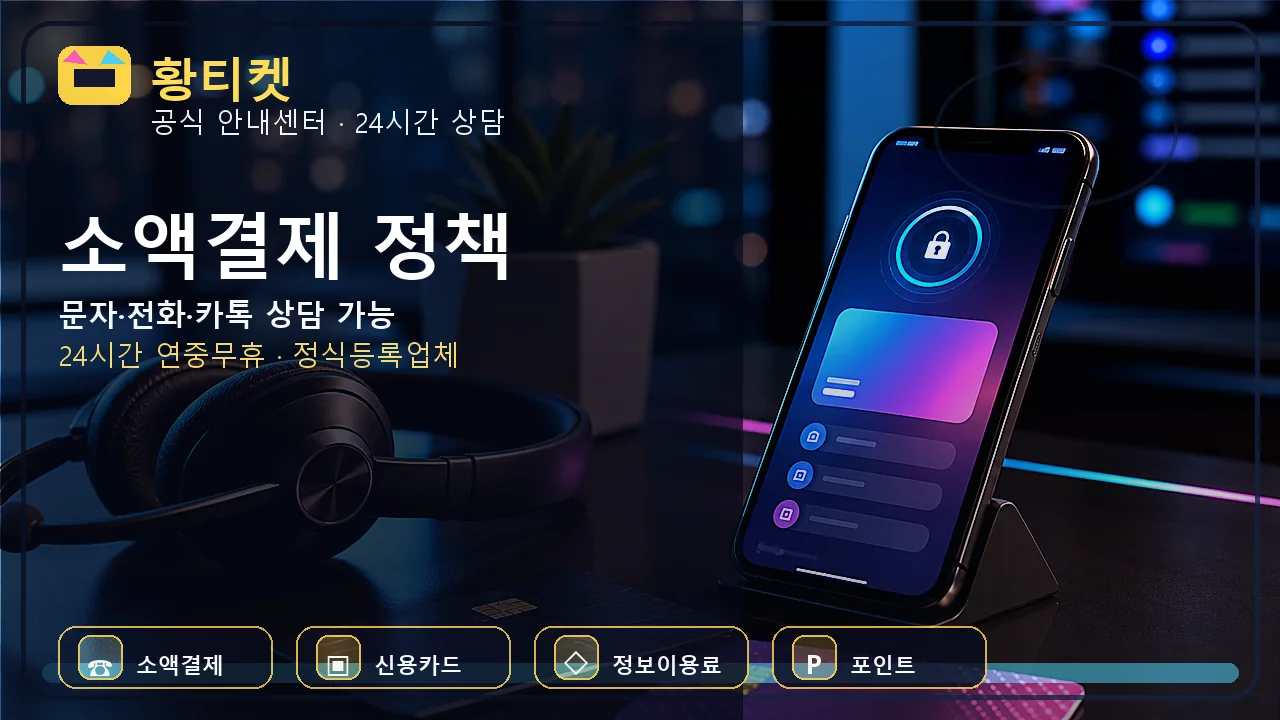 소액결제 정책 황티켓 상담 전 확인 대표이미지