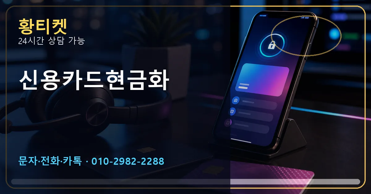 신용카드현금화 황티켓 연결 이미지