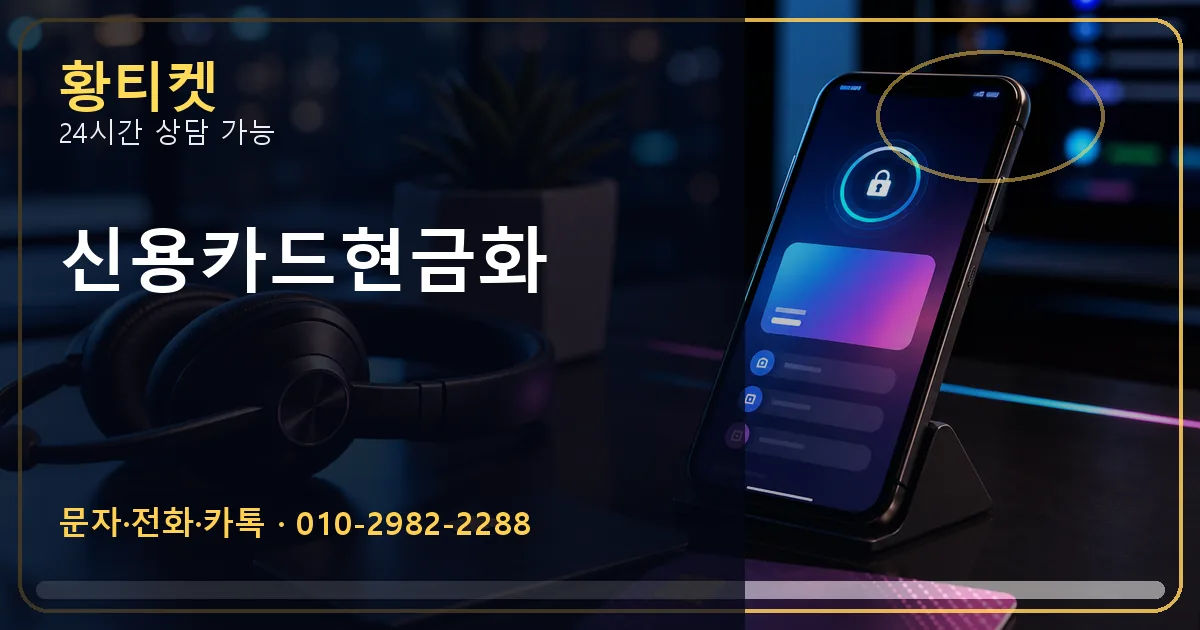 신용카드현금화 황티켓 연결 이미지