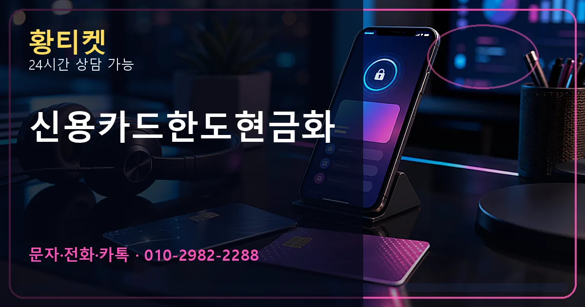 신용카드한도현금화 황티켓 연결 이미지