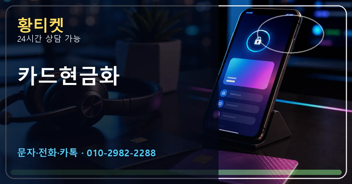 카드현금화 황티켓 연결 이미지