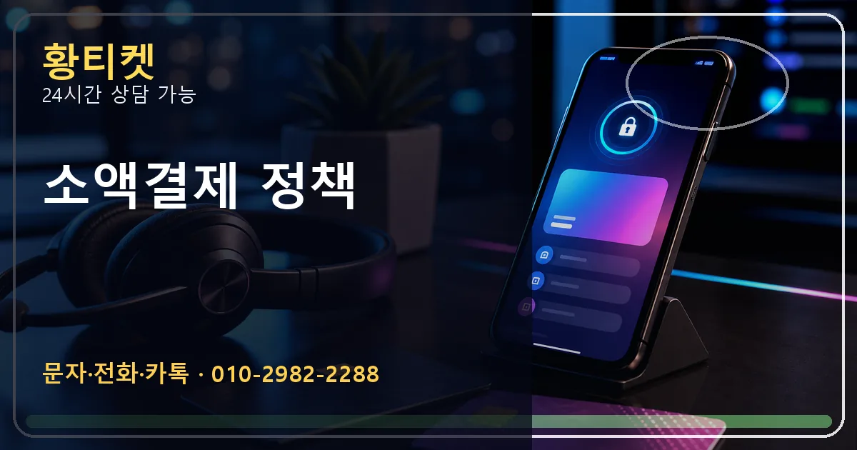 소액결제 정책 황티켓 연결 이미지