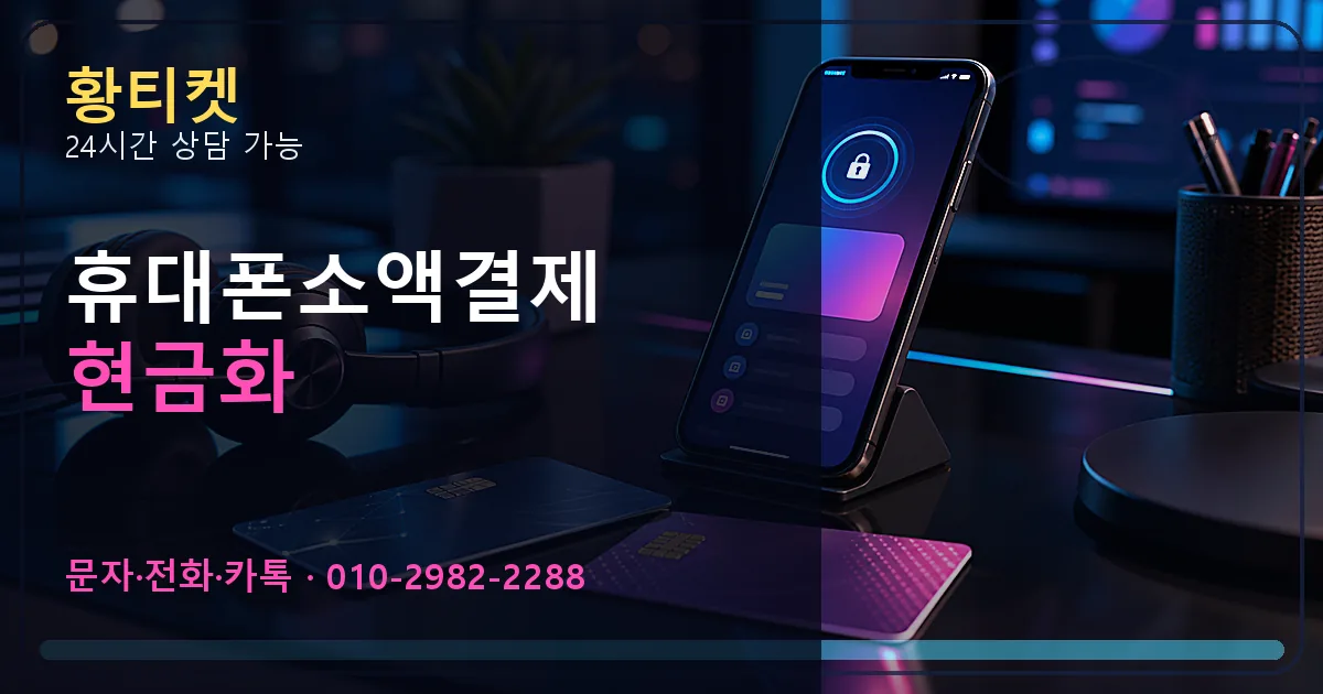 휴대폰소액결제현금화 황티켓 연결 이미지