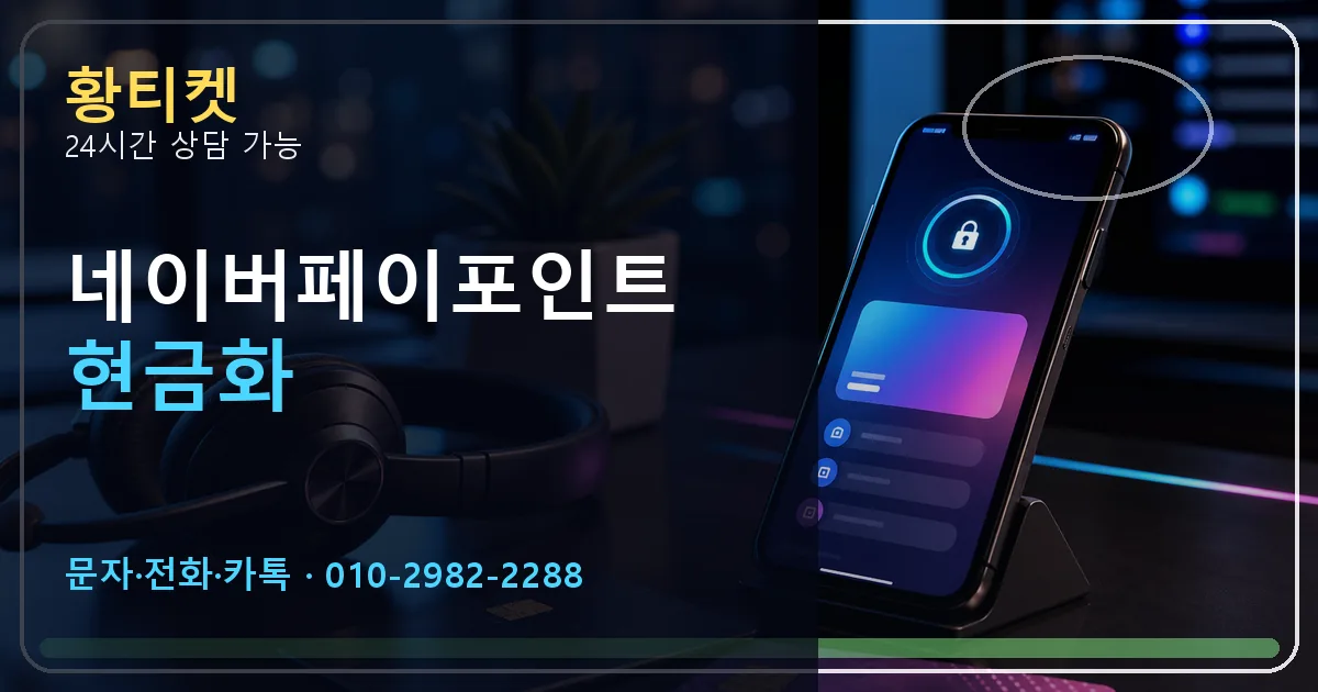 네이버페이포인트현금화 황티켓 연결 이미지